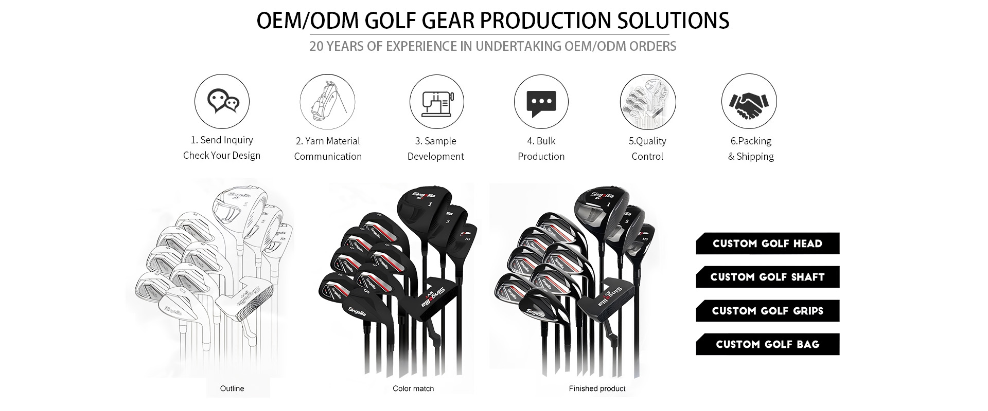 Chengsheng Golf Gear Golf Clubs OEM ODM Service