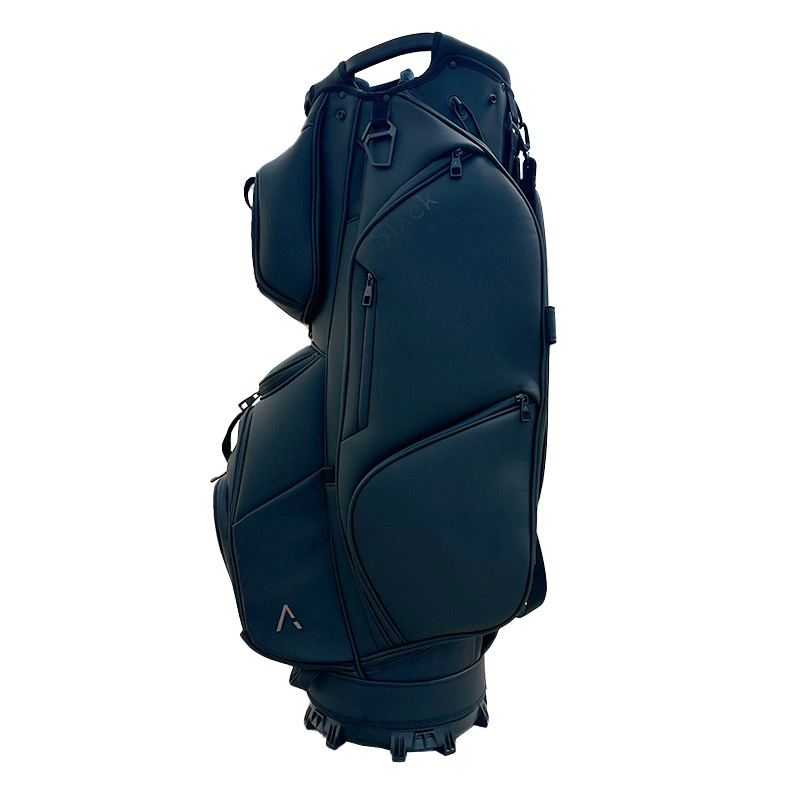 Premium Black Waterproof Leather Golf Cart Bag