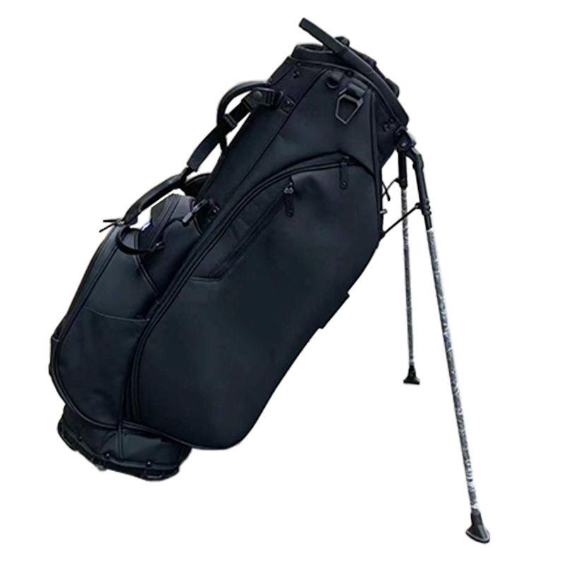 Luxury Black Waterproof PU Junior Golf Bags with 6 Compartments