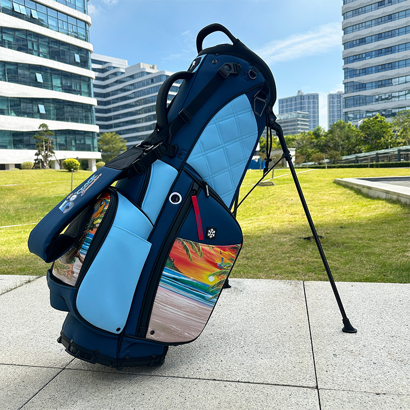 Blue Alawọ mabomire Golf Bag