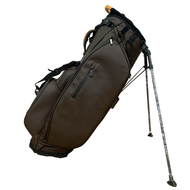 Premium Deep Brown 14 Way Leather Golf Bags For Sale