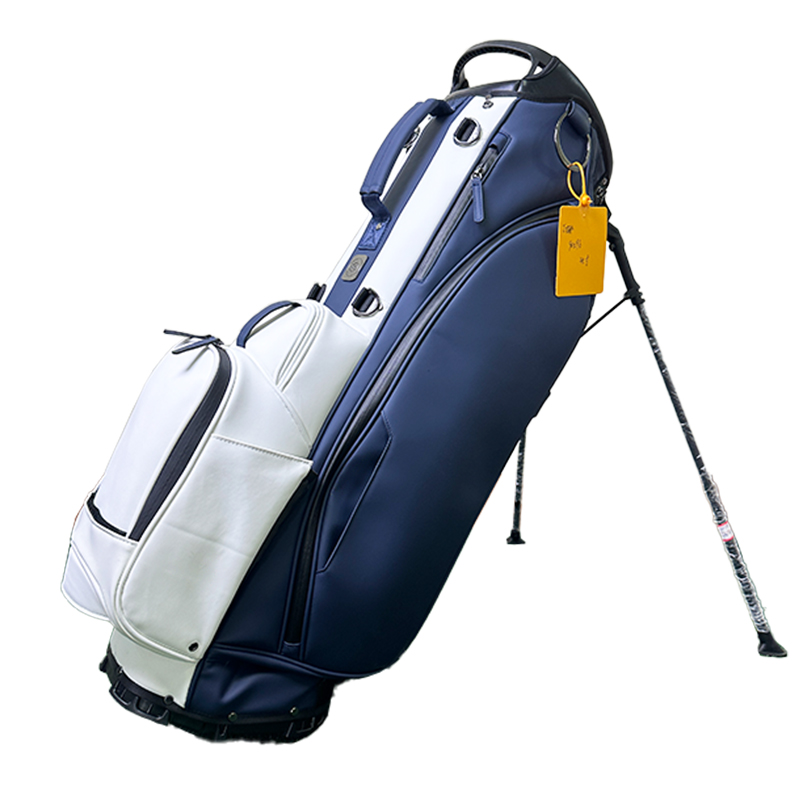 Stylish White And Blue PU Classic Golf Bags With 4 Compartments