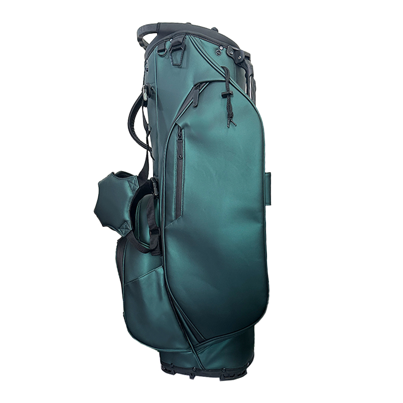 Waterproof Green PU Lightest Golf Bags With 6 Head Compartments